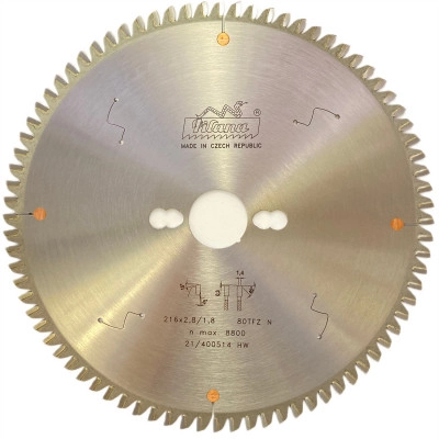 Пила дисковая TCT "Pilana" 216x2.8/1.8x30 z80  87 TFZ N